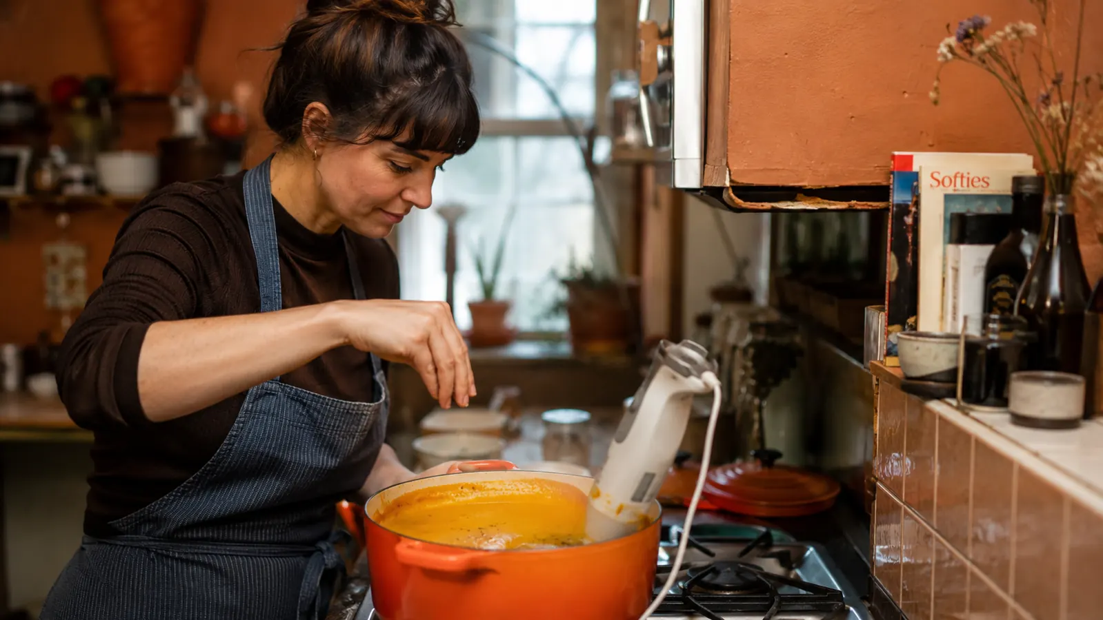 How to Make Soups and Sauces in a Small Kitchen Without a Countertop Blender